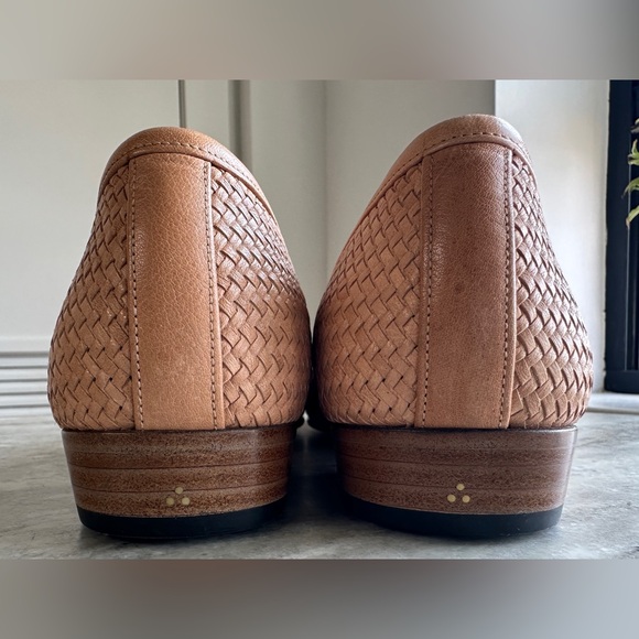 Baudoin & Lange Natural Soft Sagan Woven Leather Loafer 40 7 Belgian Classic Tan - Picture 6 of 10